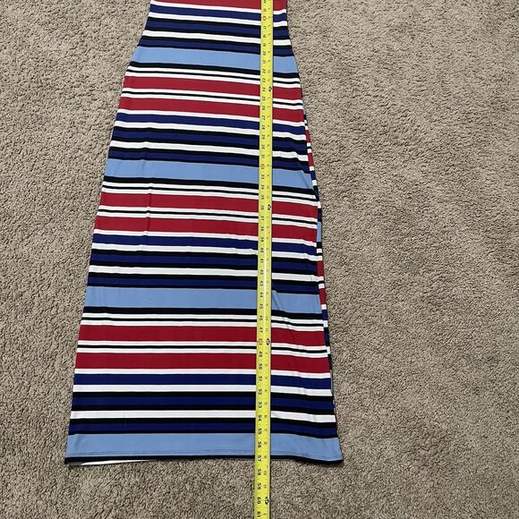 Derek Heart Dress Womens Medium Multicolor Striped Maxi Boho Summer Casual - Picture 5 of 7